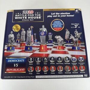 2020 Battle for the White House Chess Set: Dems Vs Republicans Trump 2024 Maga